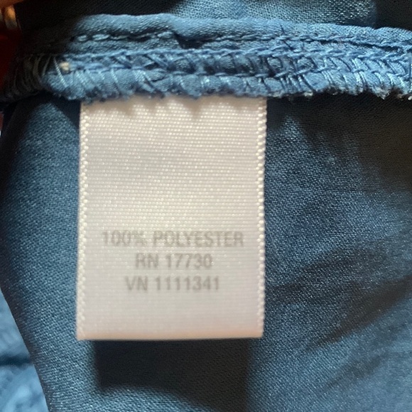 CONVERSE Women’s Blue Paisley Flowing Tie Tank Top Blouse XL - Picture 9 of 14